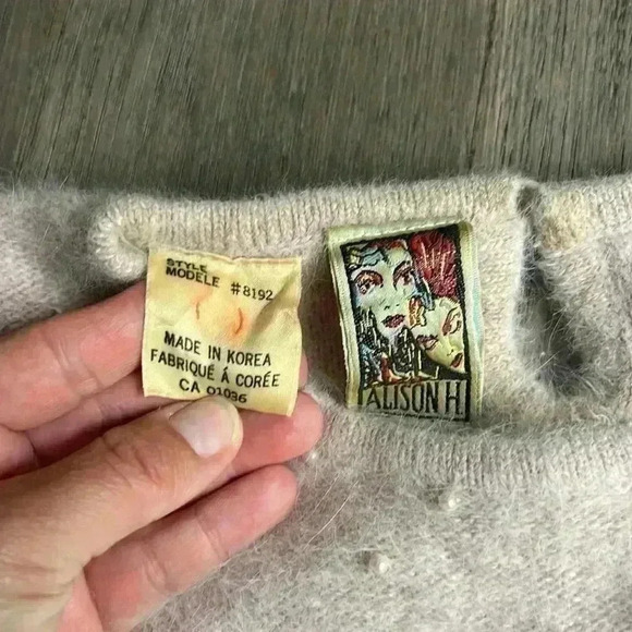 🔥ALISON H.🔥 | Vintage light pink angora rabbit hair short sleeve sweater - Picture 5 of 12